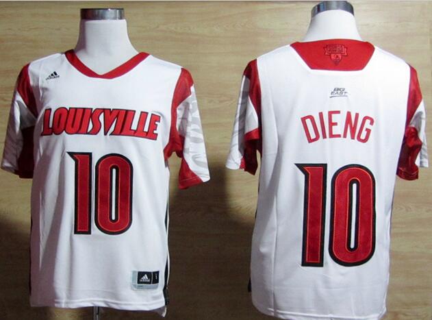 Louisville Cardinals 2013 March Madness Gorgui Dieng #10 White Basketball Jerseys