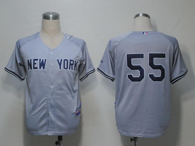 MLB Jerseys New York Yankees 55 Grey