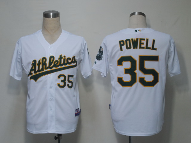 MLB Jerseys Oakland Athletics 35 Powell White