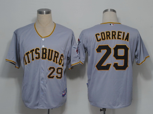 MLB Jerseys Pittsburgh Pirates 29 Correia Grey