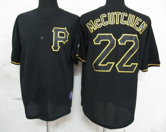 MLB Pittsburgh Pirates 22 McCUTCHEN Black Fashion Jerseys