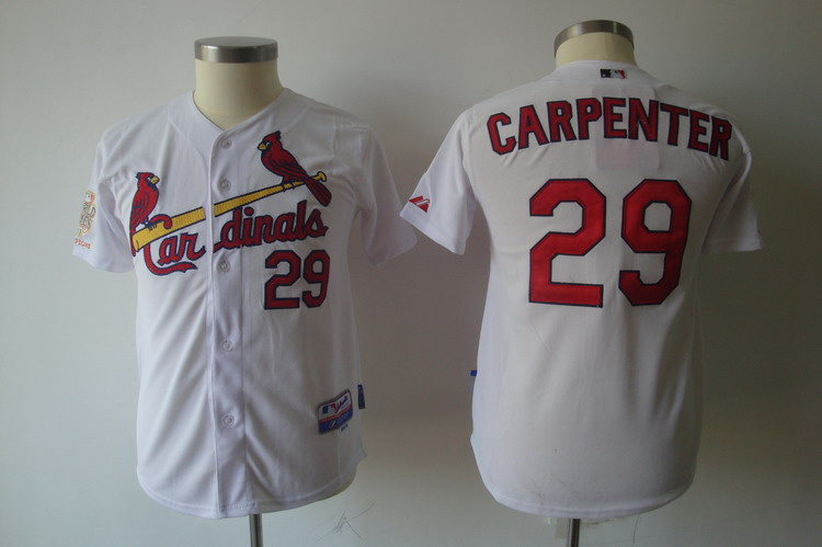 MLB St.Louis Cardinals 29 Carpenter White kids jersey