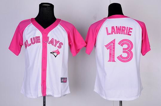 MLB Women Toronto Blue Jays 13# Lawrie white Jersey