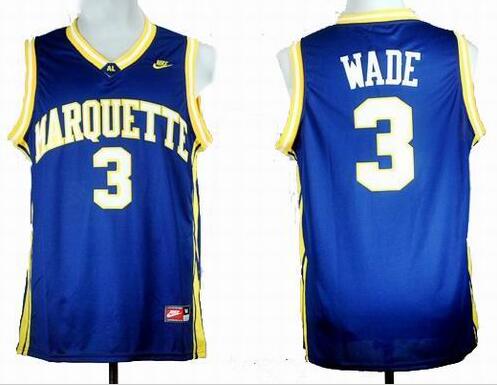 Marquette Golden Eagles 3# Dwyane Wade Blue Jerseys