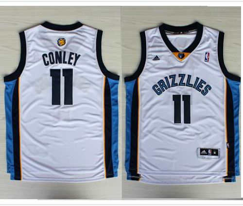 Memphis Grizzlies 11 CONLEY white adidas men nba basketball jerseys