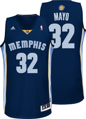 Memphis Grizzlies 32 O.J.Mayo blue adidas men nba basketball jersey