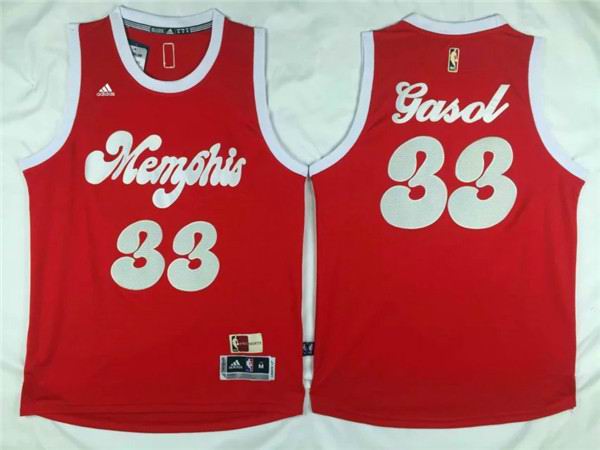 Memphis Grizzlies 33 Marc Gasol red nba basketball jerseys