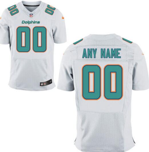 Miami Dolphins Nike Aqua white Custom Elite Jersey for Men women youth kids