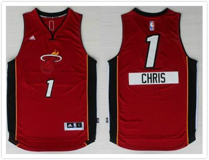 Miami Heat 1 Chris Bosh Red  Christmas adidas men nba basketball jerseys