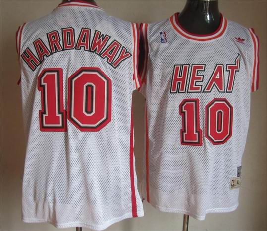 Miami Heat 10 Tim Hardaway White adidas men nba basketball jersey