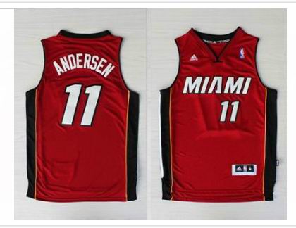 Miami Heat 11 ANDERSEN red adidas men nba basketball jerseys