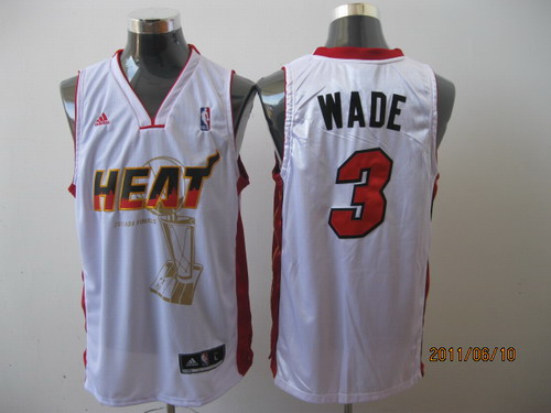 Miami Heat 3 Dwyane Wade white new adidas men nba basketball jerseys