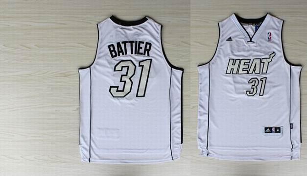 Miami Heat 31 BATTIER White adidas men nba basketball jerseys