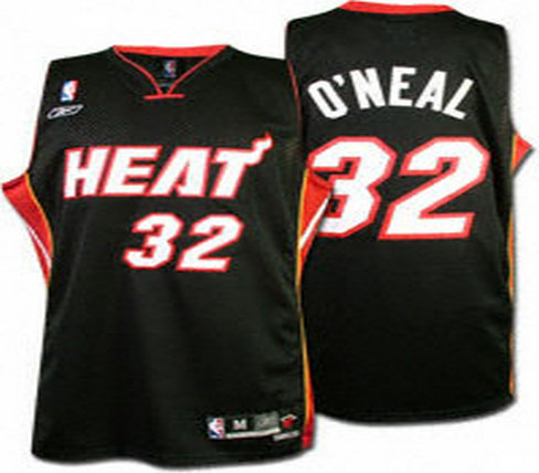 Miami Heat 32 Shaquille O`Neal Black Swingman adidas men nba basketball jersey