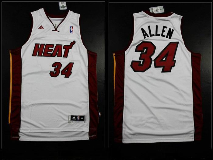 Miami Heat 34 Allen White Revolution 30 adidas men nba basketball jersey