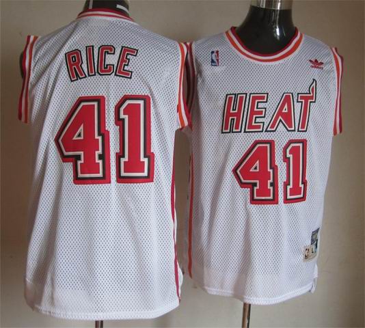 Miami Heat 41 Glen Rice White adidas men nba basketball jerseys