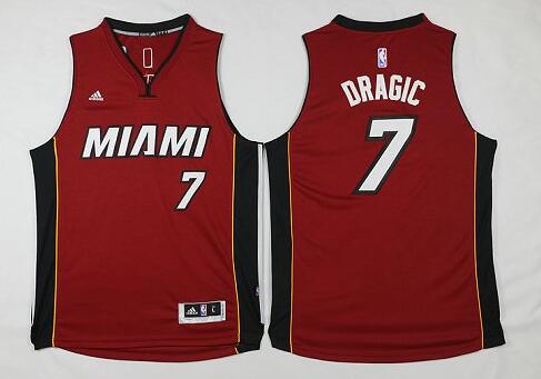 Miami Heat 7 Goran Dragic Revolution 30 red adidas men nba basketball jersey