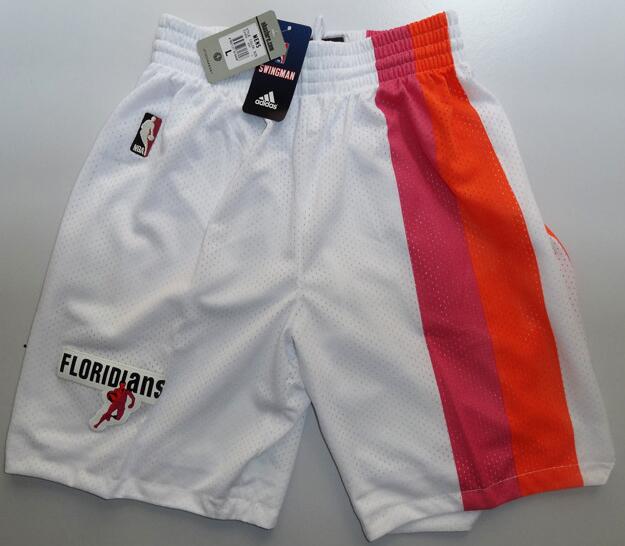 Miami Heat FLORIDIANS white nba shorts