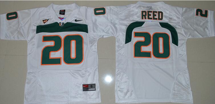 Miami Hurricanes 20 Ed Reed white men NCAA college Football Jerseys