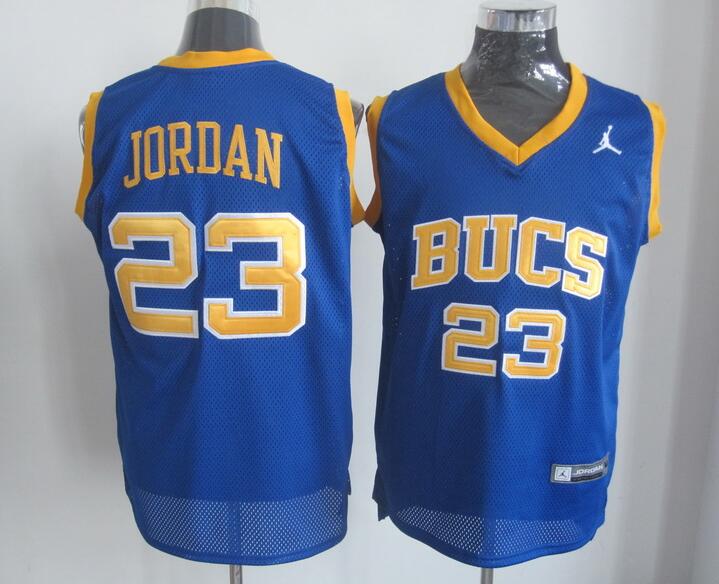 Michael Jordan BUCS #23 Blue Basketball Jerseys