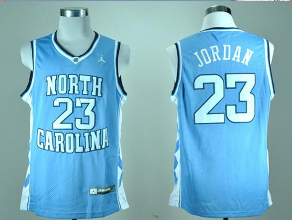 Michael Jordan North Carolina Tar Heels #23 Sky Blue Basketball Jerseys