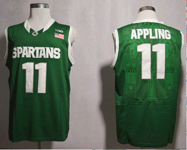 Michigan State Spartans Keith Appling #11 Basketball Jersey - Green