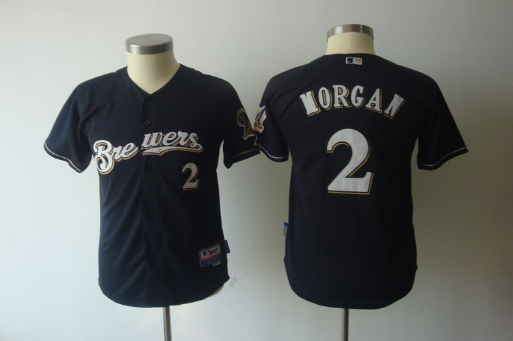 Milwankee Brewers MORGAN 2 kid mlb jerseys