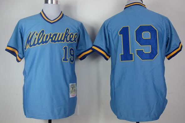 Milwaukee Brewers 19 Robin Yount  Blue men baseball mlb  Jerseys