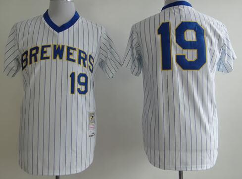 Milwaukee Brewers 19 Robin Yount white men baseball mlb Jerseys