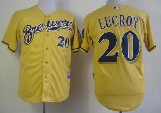 Milwaukee Brewers 20 LUCROY Alternate Cool Base men baseball mlb Jersey