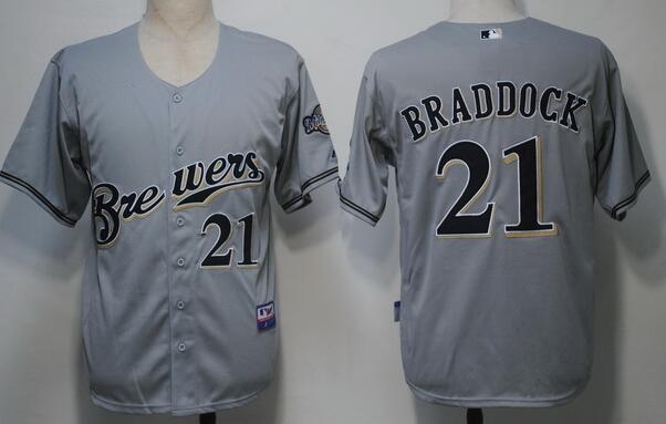 Milwaukee Brewers 21 Escobra grey men baseball mlb Jerseys