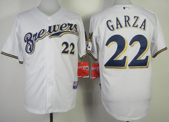 Milwaukee Brewers 22 Matt Garza white men mlb baseball jerseys