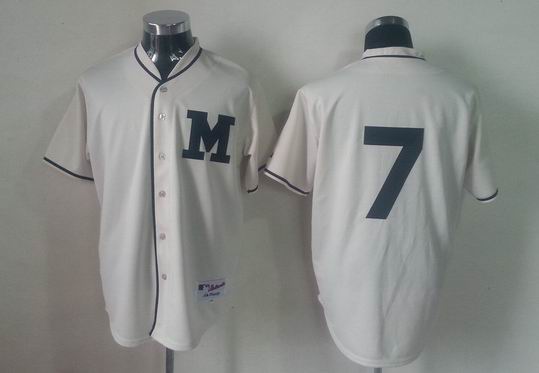 Milwaukee Brewers 7 white new men baseball mlb Jerseys