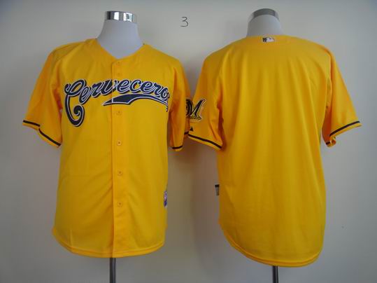 Milwaukee Brewers Authentic Blank Cerveceros Cool Base men baseball mlb Jersey