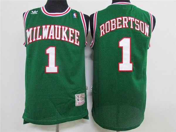 Milwaukee Bucks 1 Oscar Robertson green Adidas men nba basketball Jerseys