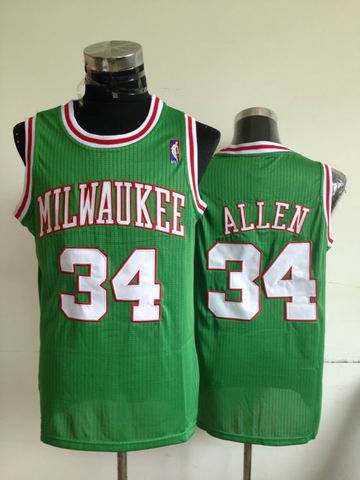 Milwaukee Bucks 34 Ray Allen green Adidas men nba basketball Jerseys