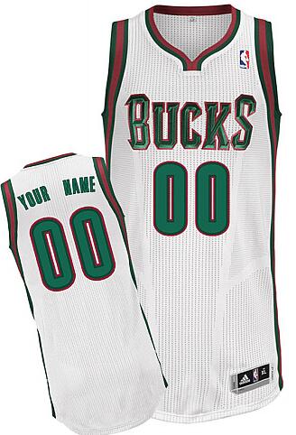 Milwaukee Bucks Custom white Home Jersey for sale