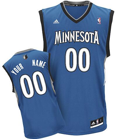 Minnesota Timberwolves Custom blue adidas Road Jersey for sale