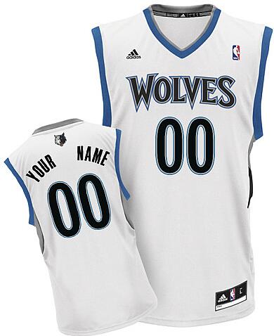 Minnesota Timberwolves Custom white adidas Home Jersey for sale