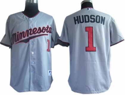 Minnesota Twins 1 Hudson Grey men baseball mlb jersey