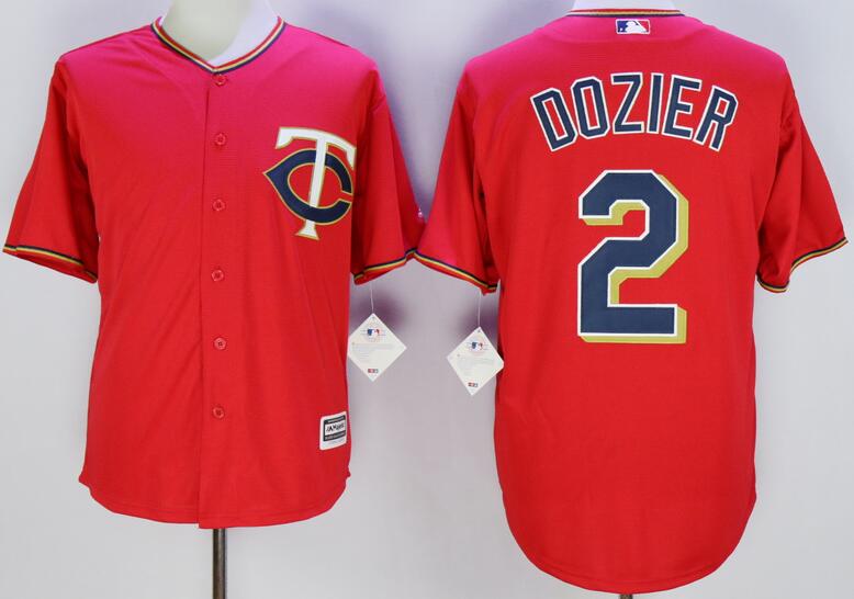 Minnesota Twins 2 Brian Dozier red throwback men baseball mlb jersey