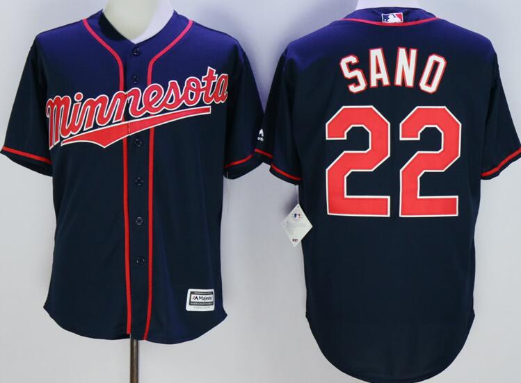 Minnesota Twins 22 Miguel Sano blue men baseball mlb jersey