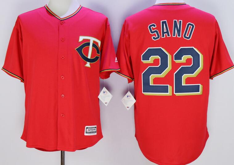 Minnesota Twins 22 Miguel Sano red men baseball mlb jersey