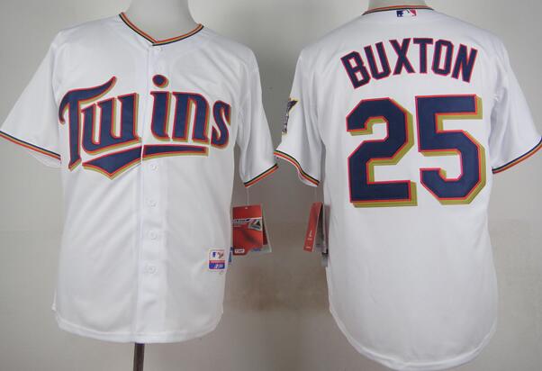 Minnesota Twins 25 Byron Buxton white men mlb baseball Jersey