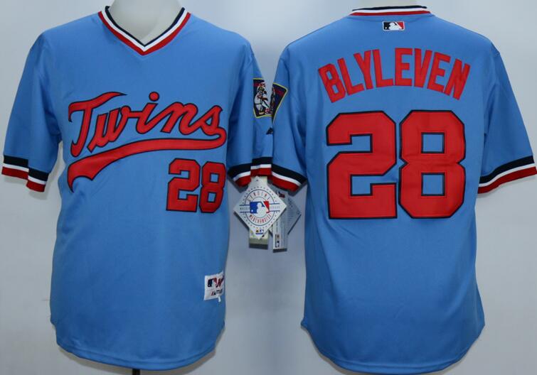 Minnesota Twins 28 BLYLEVEN Blue men baseball mlb jersey