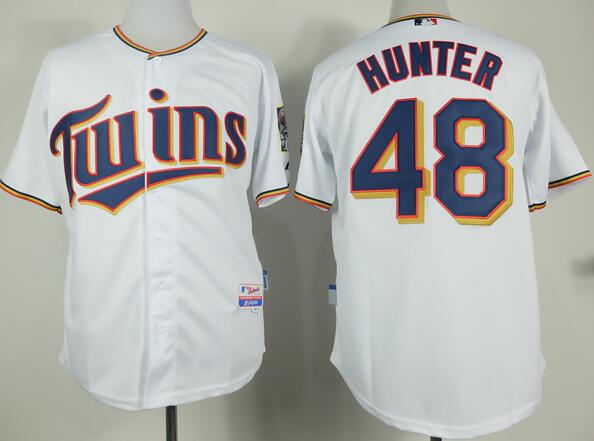 Minnesota Twins 48 Torii Hunter white men baseball mlb jersey