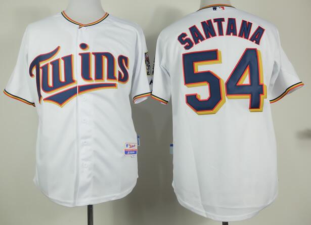 Minnesota Twins 54 Ervin Santana white men baseball mlb jersey