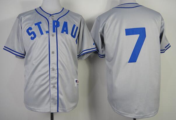 Minnesota Twins 7 Authentic Joe Mauer 1948 St. Paul Saints Turn Back The Clock Jersey