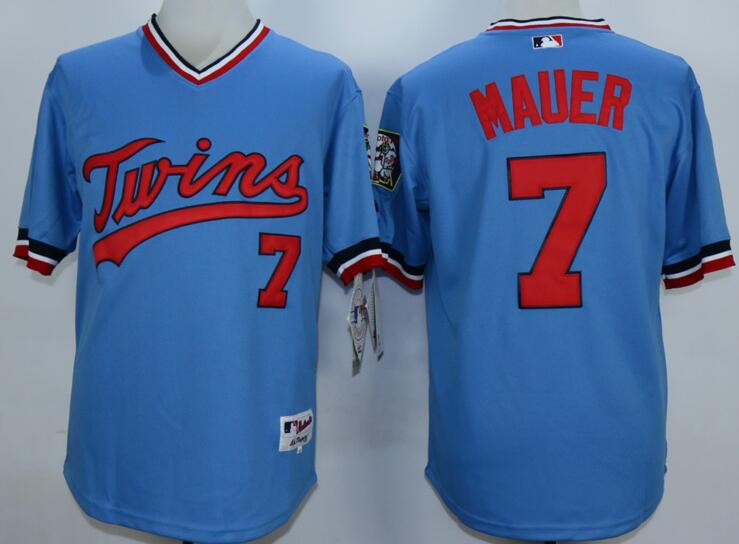 Minnesota Twins 7 Mauer Baby Blue mlb jersey