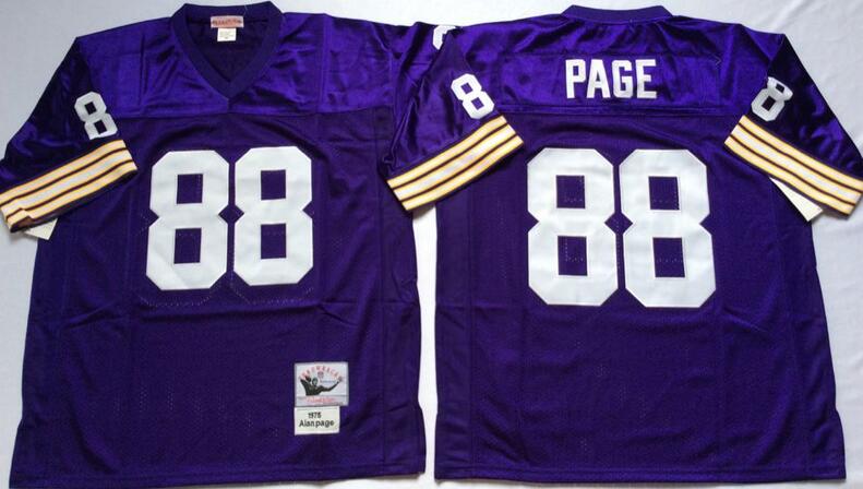 Minnesota Vikings 93 Alan Page purple Throwback men nfl football Jerseys